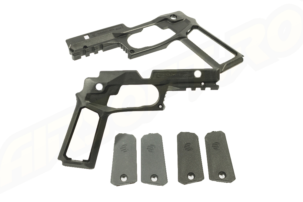 Black frame black - grey panels